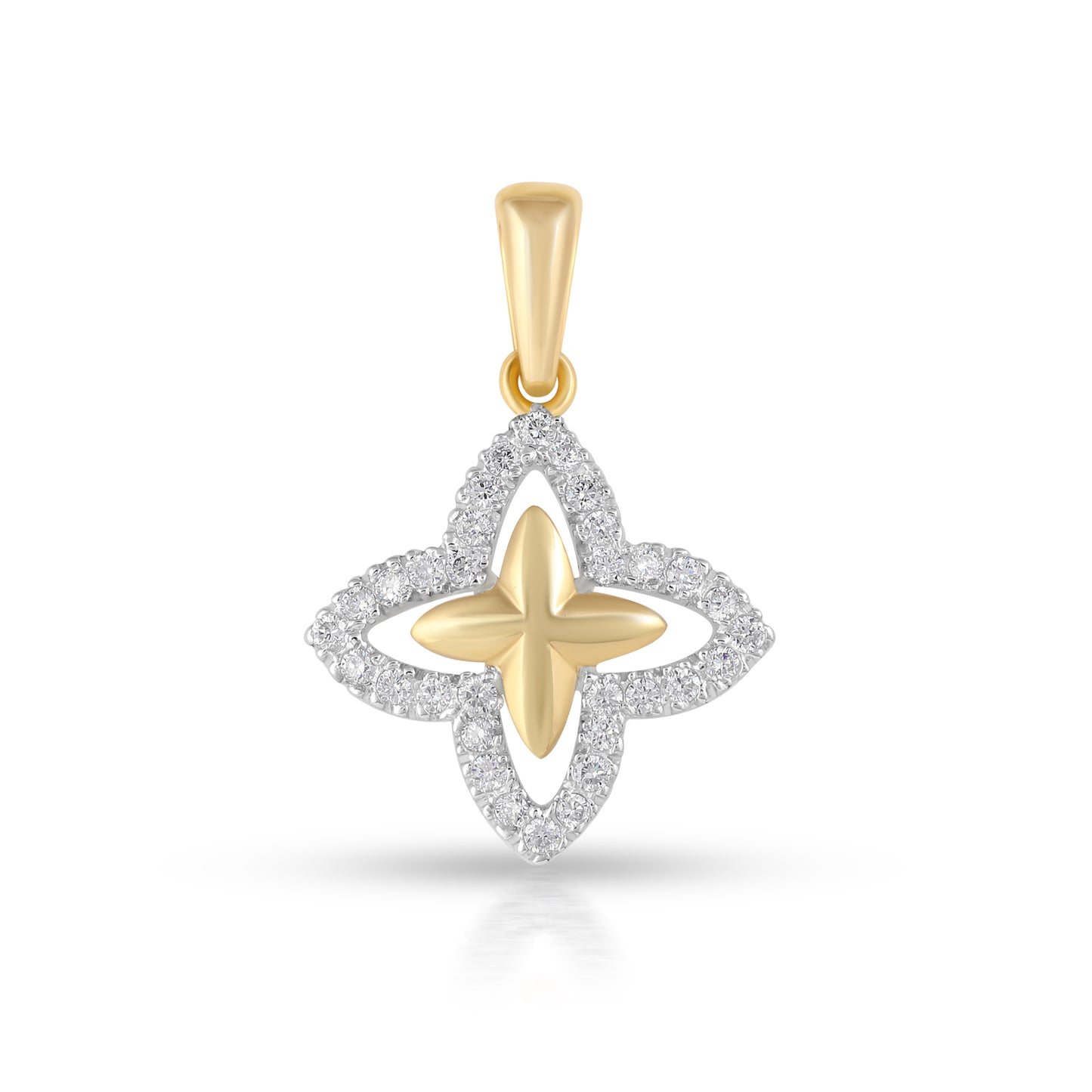 18K YELLOW GOLD DIAMOND PENDANT