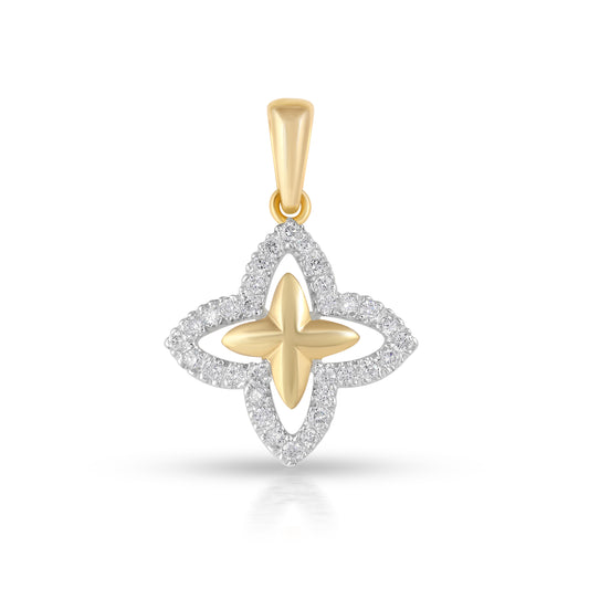 18K YELLOW GOLD DIAMOND PENDANT