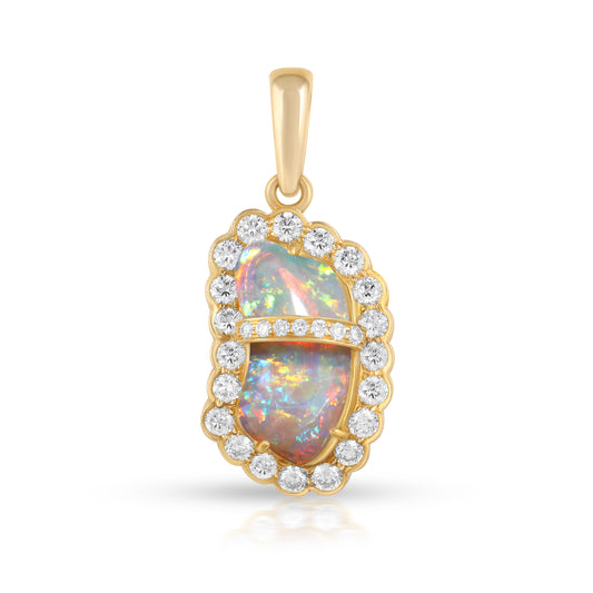 18K YELLOW GOLD CAT'S EYE HARMONY PENDANT