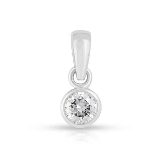 18K WHITE GOLD CELESTIAL DIAMOND PENDANT