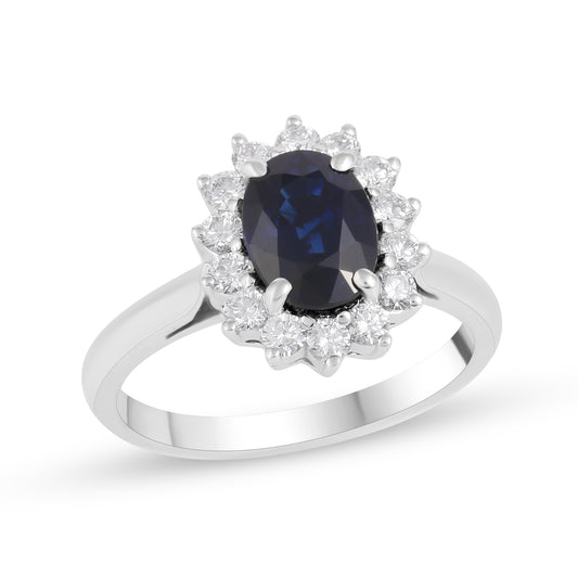 18K WHITE GOLD EMBRACE SAPPHIRE RING