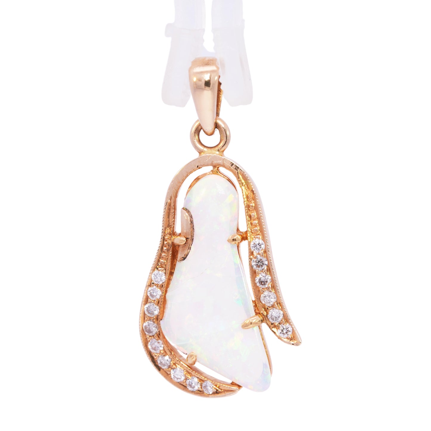 14K YELLOW GOLD DREAMY OPAL PENDANT