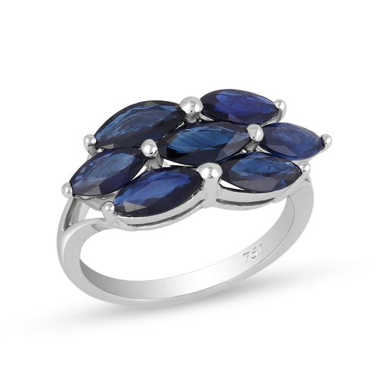 18K WHITE GOLD SAPPHIRE RING