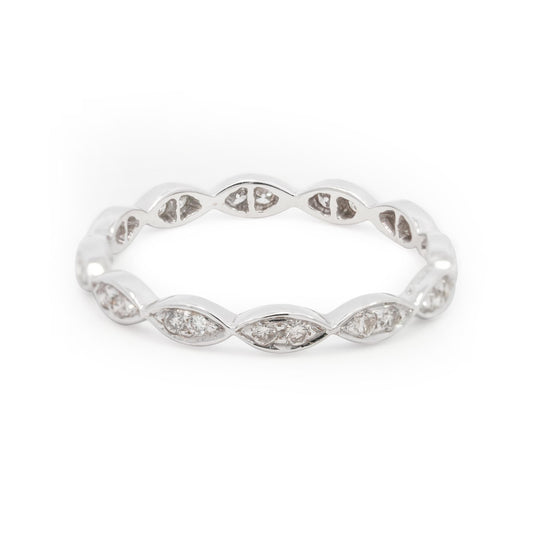 18K WHITE GOLD DIAMOND AURA RING