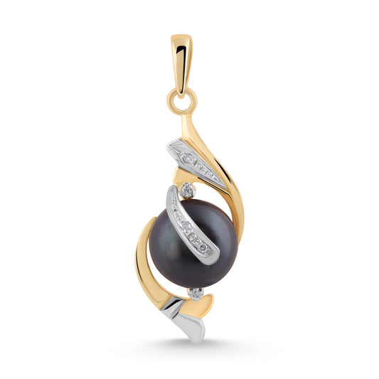 14K YELLOW GOLD PEARL PENDANT