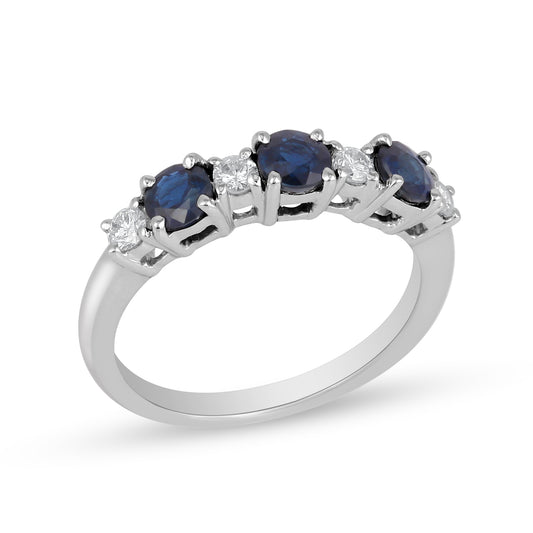 18K WHITE GOLD SAPPHIRE RING