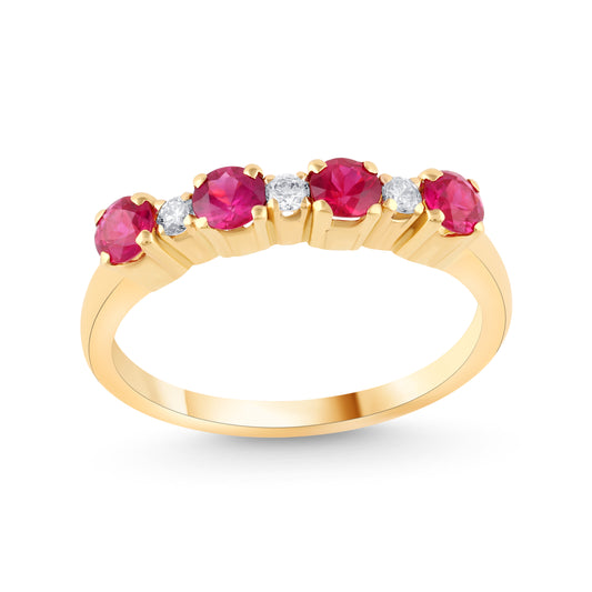 18K YELLOW GOLD RUBY RING