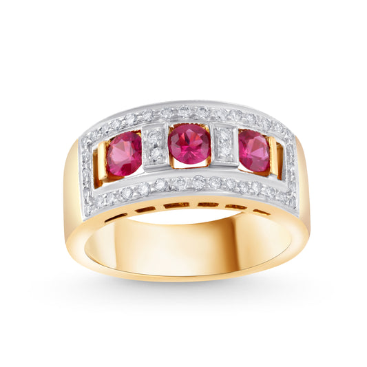 18K WHITE GOLD RUBY RING