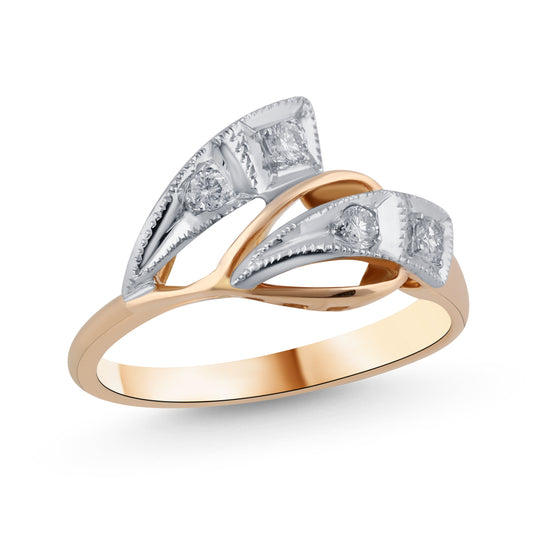 14K GOLDEN AURA DIAMOND RING in Dubai