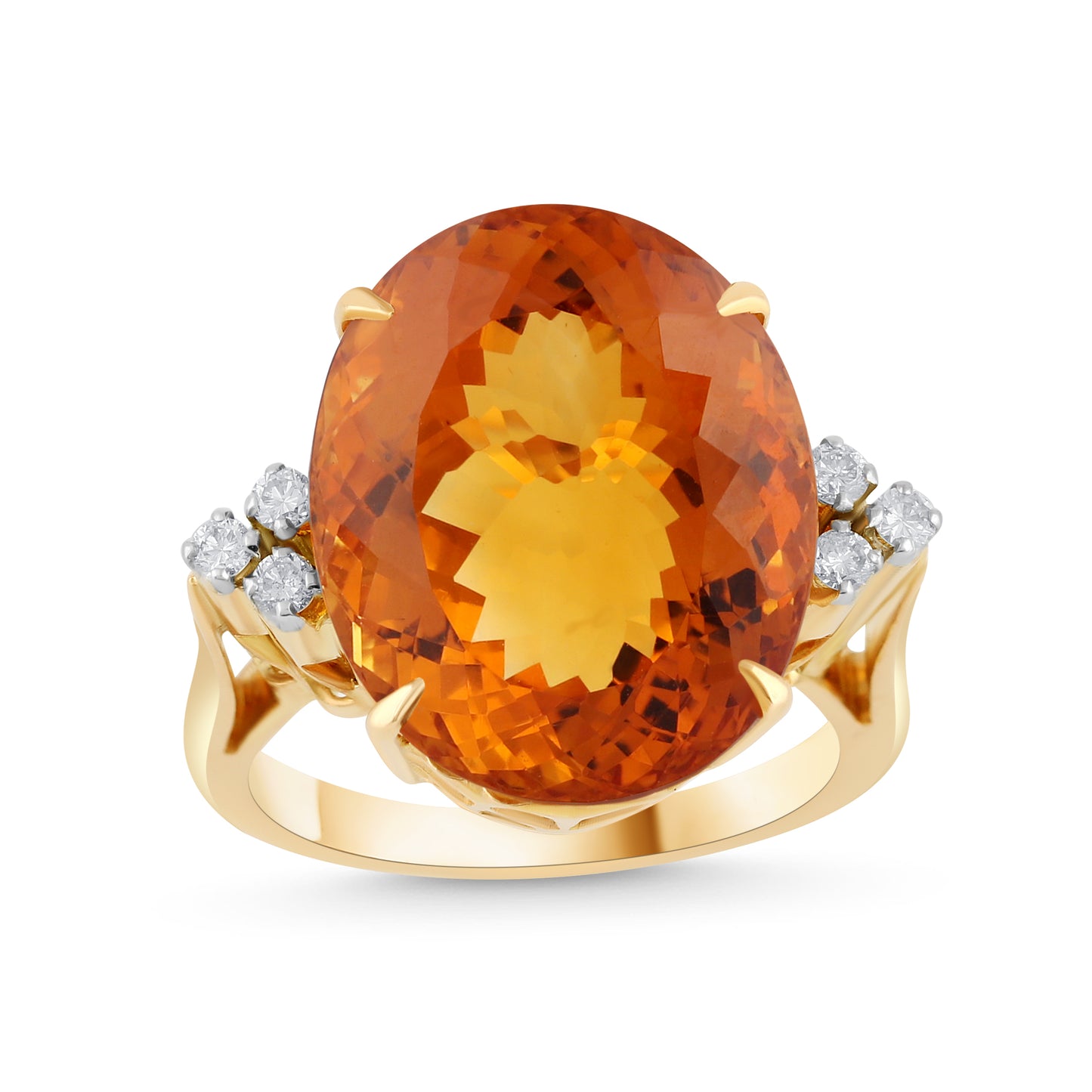 14K YELLOW GOLD GOLDEN TOPAZ RING