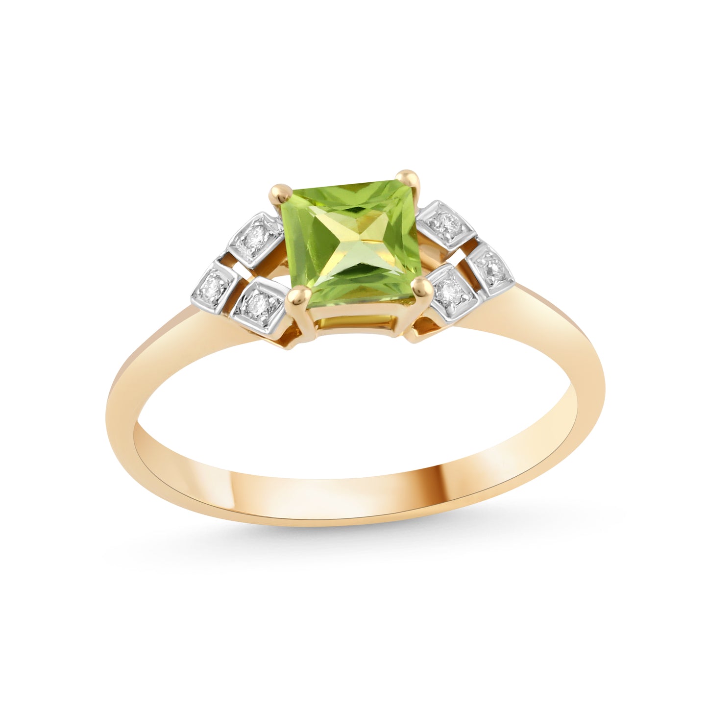 18K YELLOW GOLD PERIDOT RING